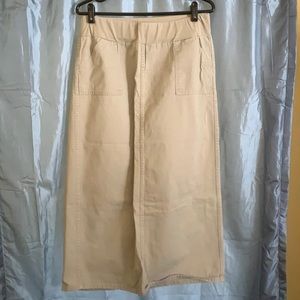 Khaki under belly maternity maxi skirt